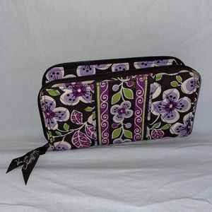 Plum Petals Vera Bradley zipper wallet